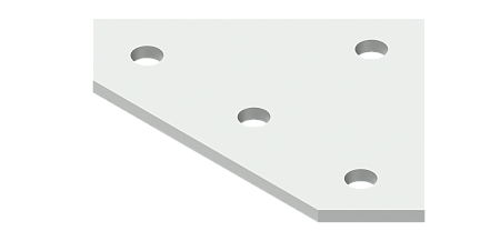Пластина угловая 4 отверстия MUP-MSU002